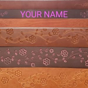 Leather Floral Vines Belt Custom